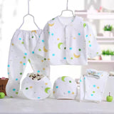 Adorable Long Sleeve Top Bib Cap And Two Pyjama Baby Clothes Gift Set
