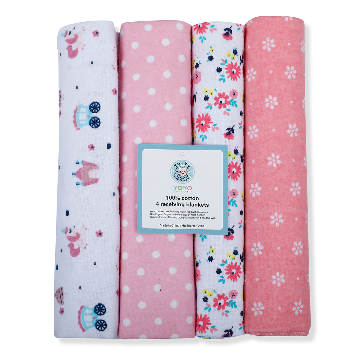 EBERRY Gentle And Cozy Pack Of 4 Cotton Flalin Wrapper