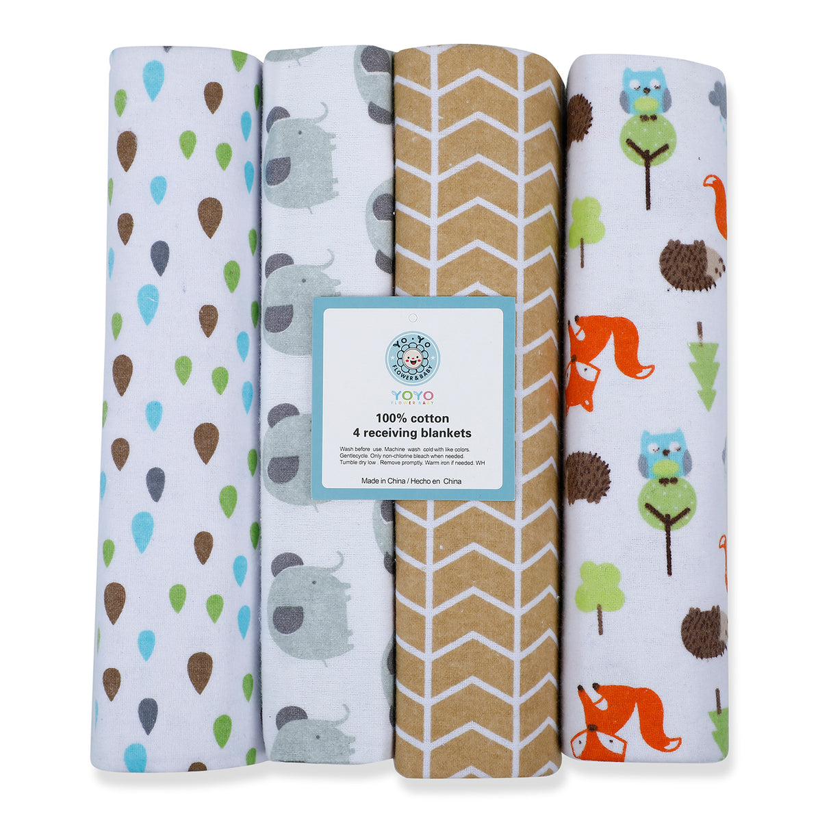 EBERRY Gentle And Cozy Pack Of 4 Cotton Flalin Wrapper
