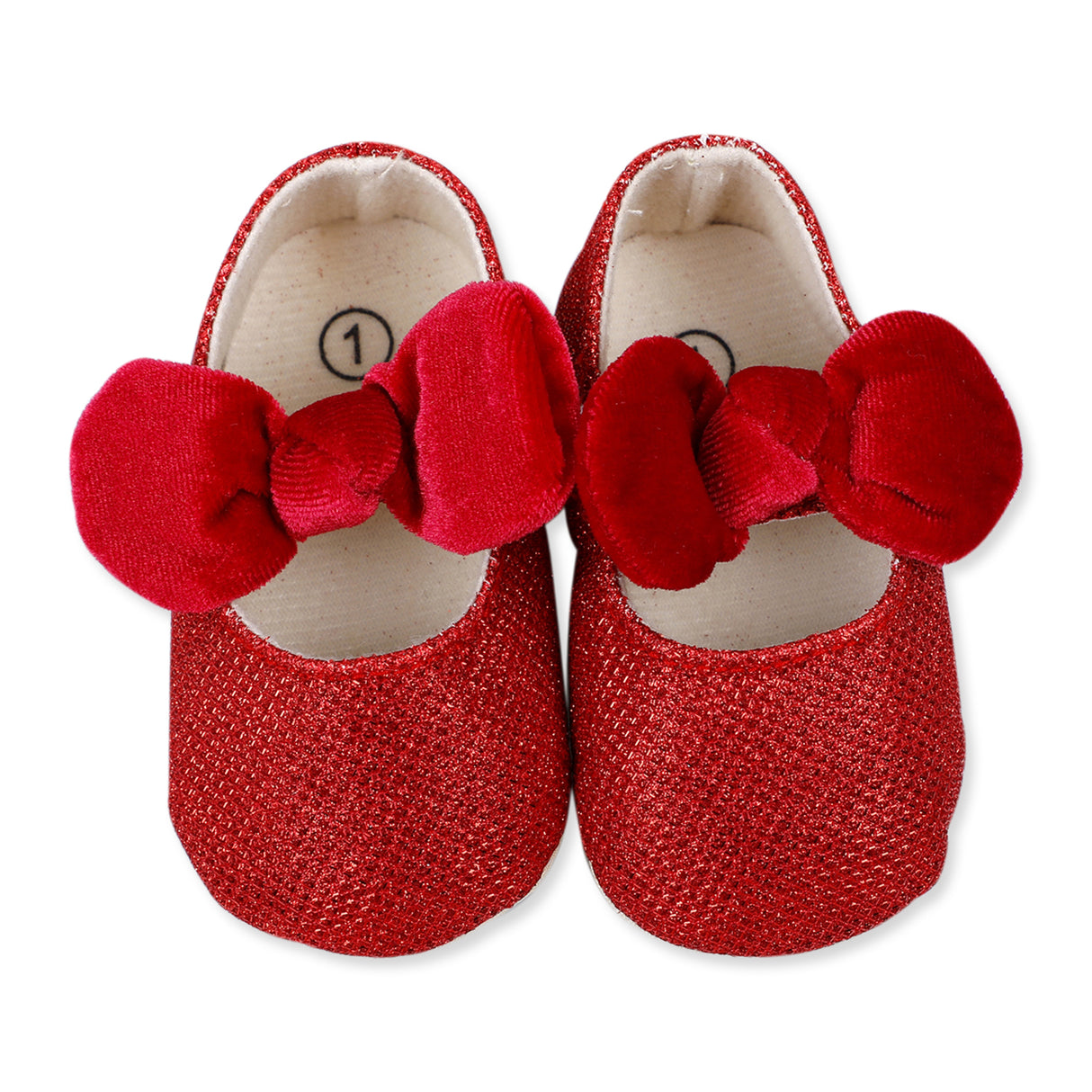 Pretty Bow Girls Soft Anti-Skid Ballriena Booties