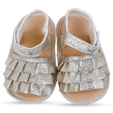 Frill Patterned Velcro Anti-Skid Sandals