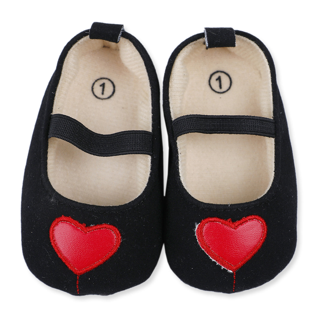 Cute Heart Girls Adorable Anti-Skid Ballerina Booties