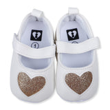 Shiny Heart Girls Adorable Anti-Skid Ballerina Booties