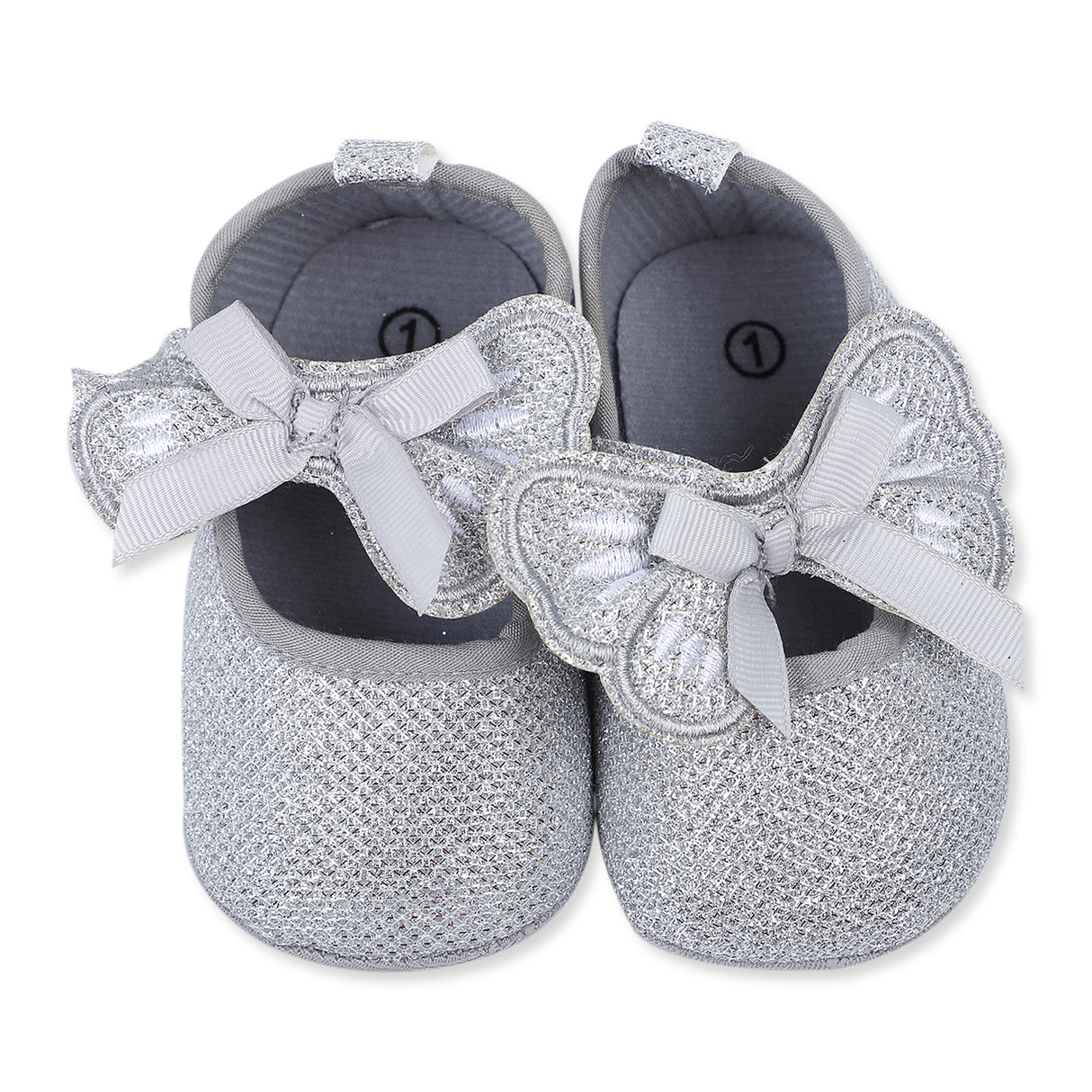 Shiny Bow Girls Premium Anti-Skid Ballerina Booties