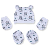 Sunnozy Cotton Cap Booties And Mittens Set