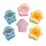 Baby Moo Animals 6 PK Hand Glove Bath Sponge Multicolour