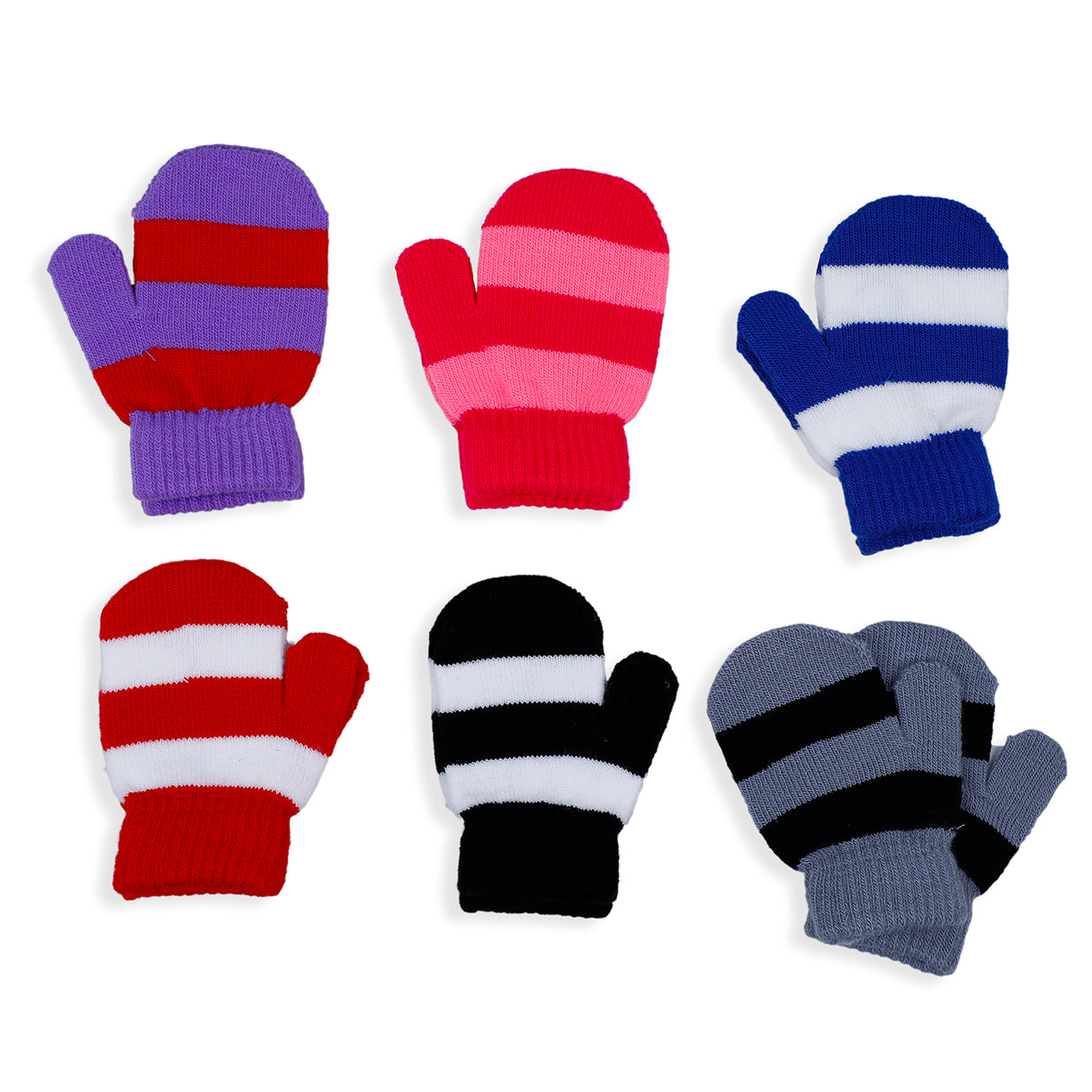 Stripe Soft Woollen Winter Warm Hand Gloves