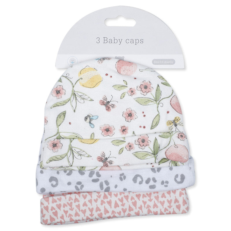 Adorable And Stretchy Pack Of 3 Baby Cotton Caps