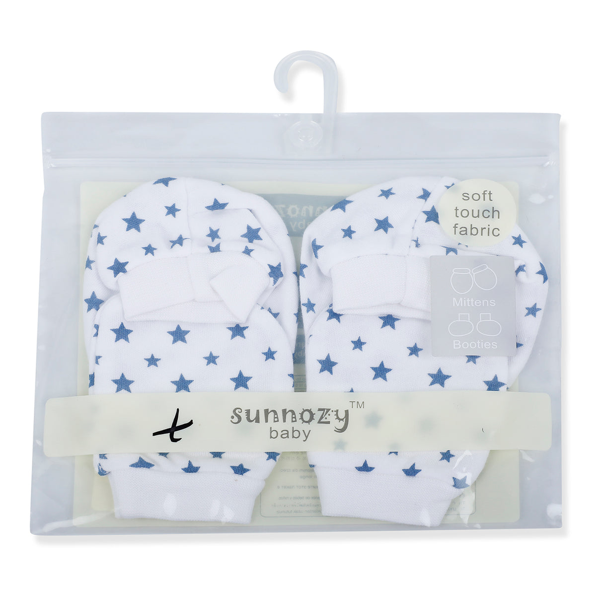 Sunnozy Cotton Booties And Mitten Set