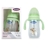 Travel-Friendly 240ml Baby Feeding Bottle With Handle