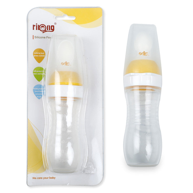Durable Baby Squeezy Feeding Bottle With Feeding Spoon