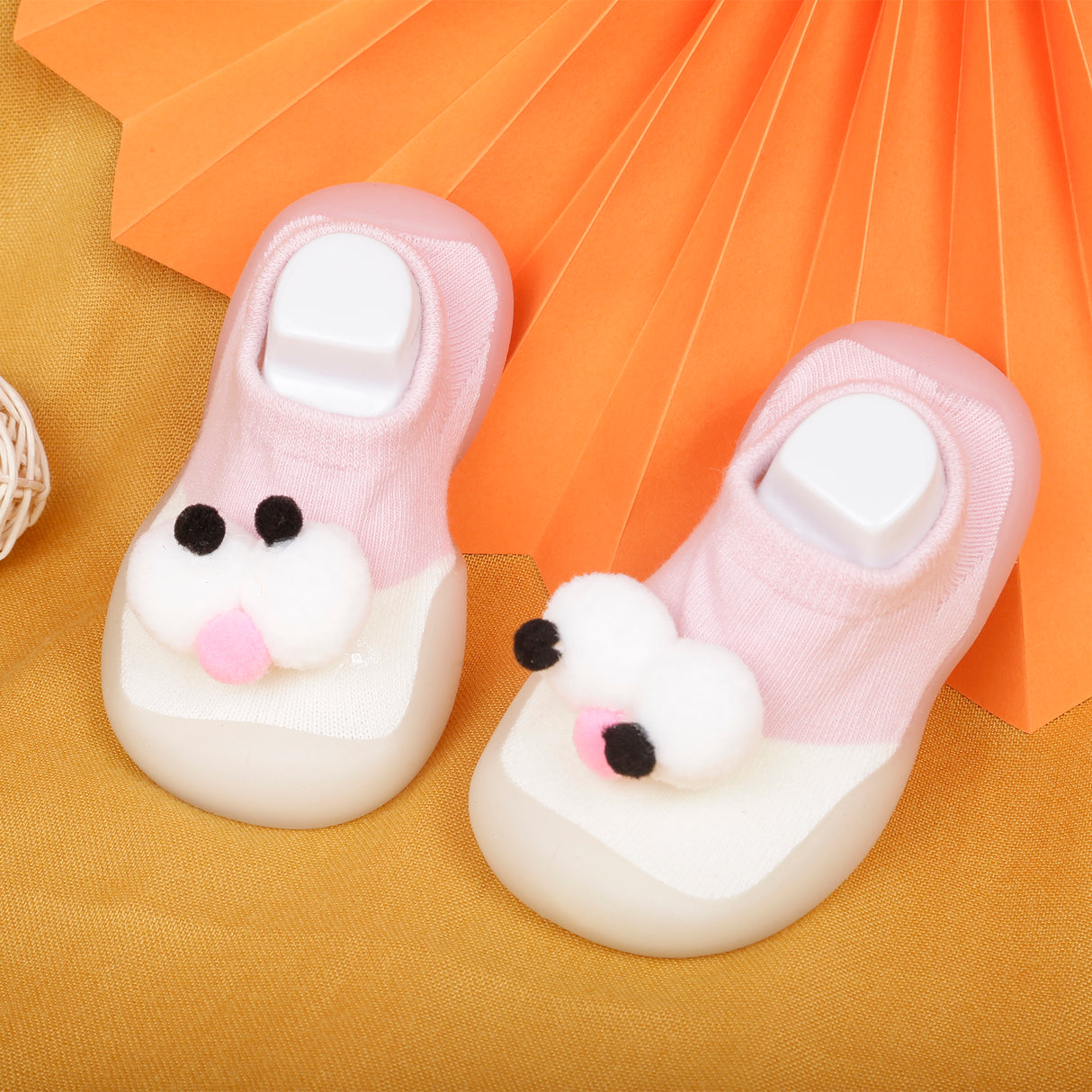 3D Cute Eyes Anti Skid Rubber Sole Shoes Booties