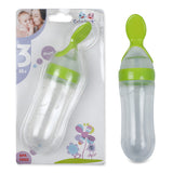 Travel Friendly BPA-Free Squeezy Feeding Bottle With Spoon