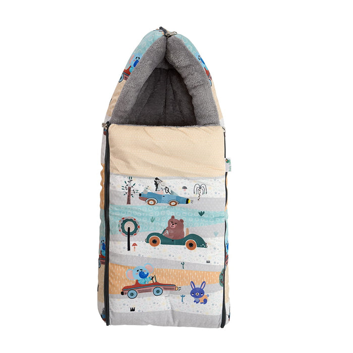 Baby Moo Premium Carry Nest Velvet With Fur Lining Sleeping Bag