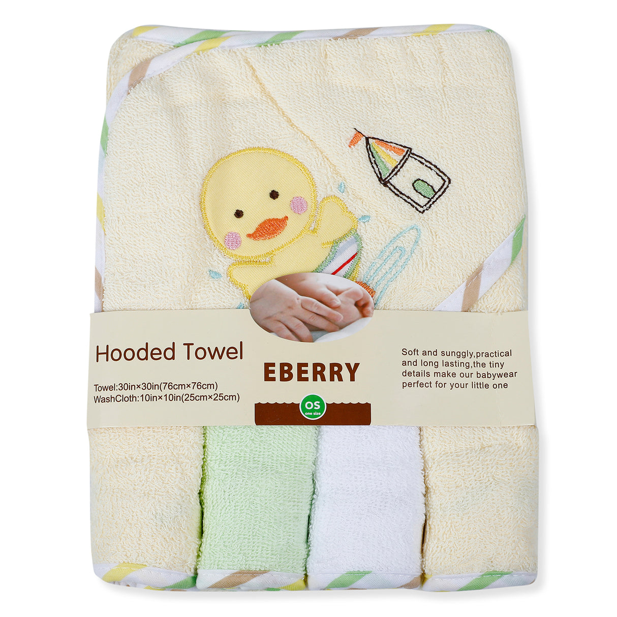 EBERRY Soft And Gentle Towel & Wash Cloth Set