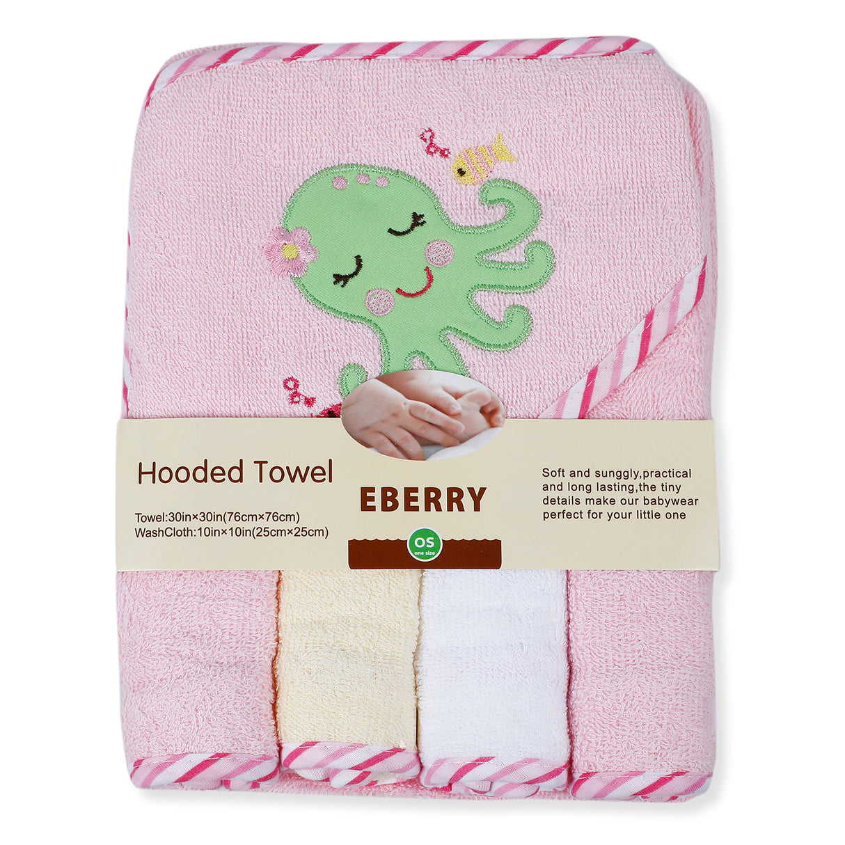 EBERRY Soft And Gentle Towel & Wash Cloth Set