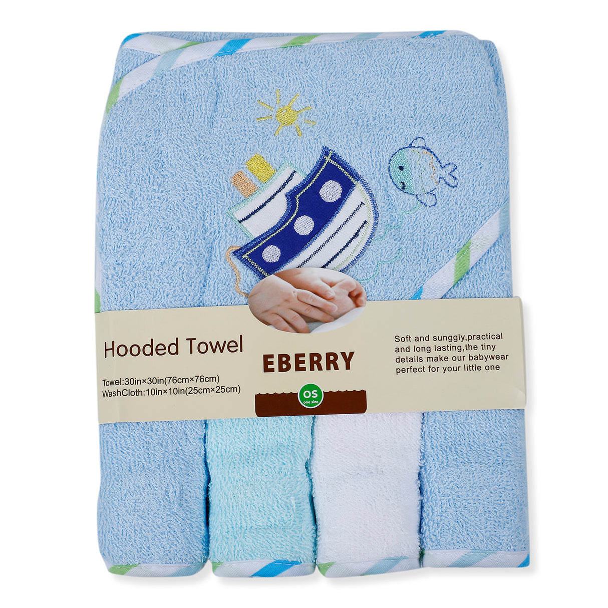 EBERRY Soft And Cozy Towel & Wash Cloth Set