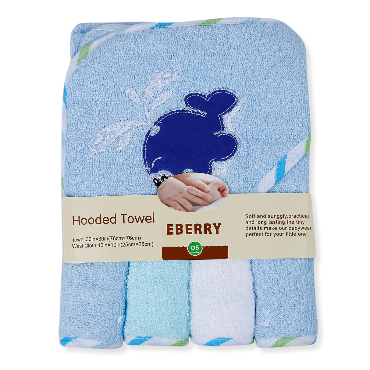 EBERRY Soft And Gentle Towel & Wash Cloth Set