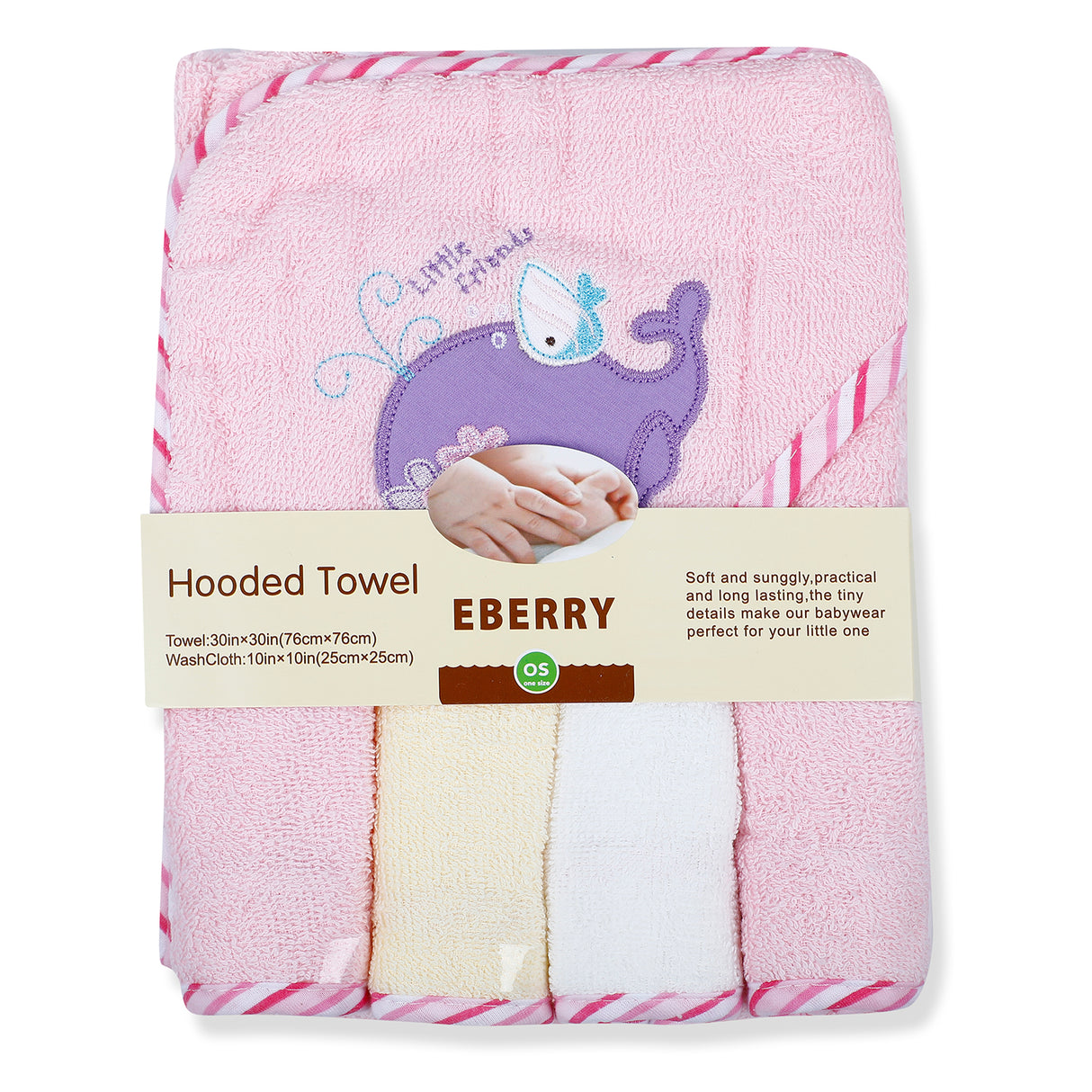 EBERRY Soft And Cozy Towel & Wash Cloth Set