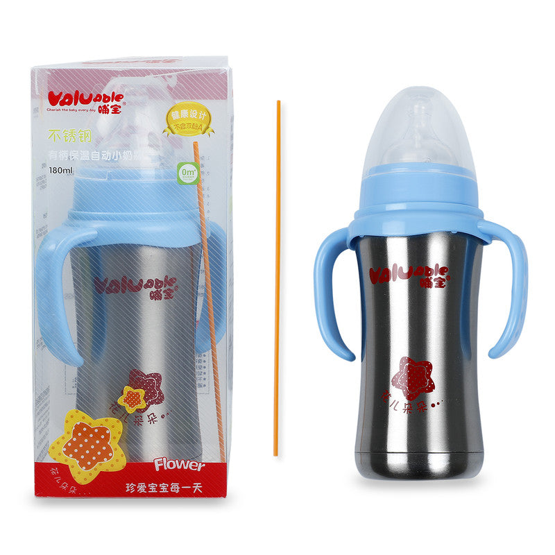 Easy To Grip Stainless Steel Baby Feeding Bottle with Handle