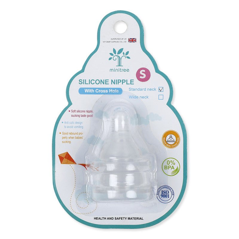 Regular Neck BPA-Free Pack Of 2 Feeding Bottle Nipple